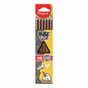 Black Peps 12X Hb Pencil+Er Bx