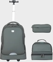 Trolly Backpack Large Wheels 18" With L.Bag, P.Case Set - GB5526T