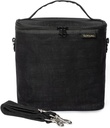 Lunch Poche Black Linen