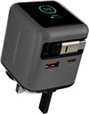 Powerology Halo Dual-Port GaN Charger,Gray