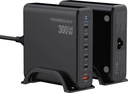 Powerology Volt-X Gan 300W Smart Desktop Charger,Pwgan300Wbk,Black