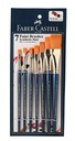 SYNTHETIC HAIR BRUSH FLAT ASSORTED 7Pcs