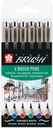 Sakura Pigma Brush set | 6 colors