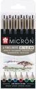 Sakura Pigma Micron 05 fineliner set Earth | 6 colors