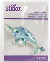 Sticker - Sti - Prism - Narwhal - Pvc With Plastic Gem