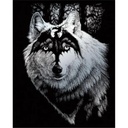Dragon Wolf Silver Engraving A