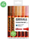 Acrylic Marker One4All 227HS 4mm Wallet Character-Set Rectangle Ast Molotow