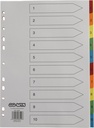 Divider Index 1-10 Color Paper A4 Assorted