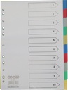 Divider Index 10 Tabs Color Pp A4 Assorted