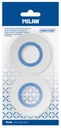 Blister pack 2 shiny transparent adhesive tapes 19 mm x 33 m