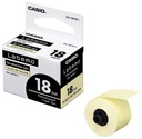 Tape Label Printer 18mm Re-Adherable Black on Yellow XA-18YW1-W-DJ