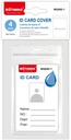 ID Card Holder 70x110mm Vertical Transparent Waterproof  Set of 4pcs     3410
