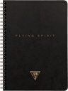 Notebook Wirebound W/Pockets Black, Lined A5 60Sh 90G Ivory Paper