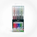 Faber-Castell Air Gel 0.7mm Wallet of 6-iece Assorted Colors