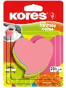 Notes Sticky, 70x70mm, Fantasy Heart Shaped, Mixed 5 Neon Colors in Blister