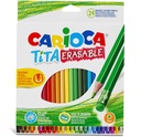 Colored Pencil, Erasable Of 24 Pcs, Carioca Tita