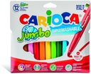 Carioca Jumbo Paperboard Wallet 12Pcs Felt Tip Pens