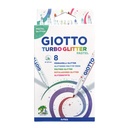 Felt Tip Marker Glitter Pastel, Set of 8 pcs, Giotto Turbo Glitter
