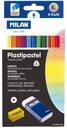 Crayons Color Plasti Pastel , Set Of 12 Pcs + Eraser + Sharpener (With Inner Tray)