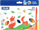 Box 24 triangular Plastipastel (contains 3 fluo and 2 metal colours)