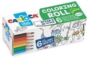 Carioca Mini Coloring Roll Jungle 85X10 Cm + 6 Pencils