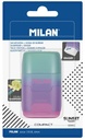 Blister pack eraser with pencil sharpener COMPACT Sunset series, lilac
