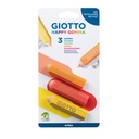 Eraser Happy Gomma, Blister of 3 pcs Giotto