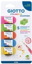 Sharpener Fluo Giotto Stilnovo - Blister 5 pcs