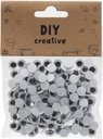 Googly Eyes Rounded, adhesive 8mm White/Black