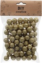 Polystyrene Gilttered Ball Shape 1.5CM Gold