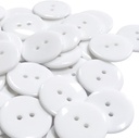 Buttons Craft 3x0.5cm White