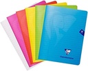 Stapled notebook 17x22cm 24sh. Lined + margin assorted colours - Mimesys, polypro
