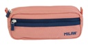 Pencil Case 2 Zipper Square S.1918 Pink